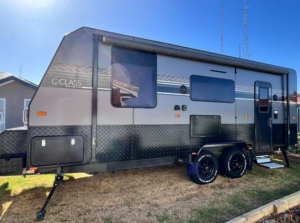 Modern caravan exterior display by Find My Van caravan dealer