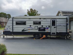 2015 New Age OZ Classic | External Door Side | Find My Van | Caravan Broker | Caravan Sale Australia