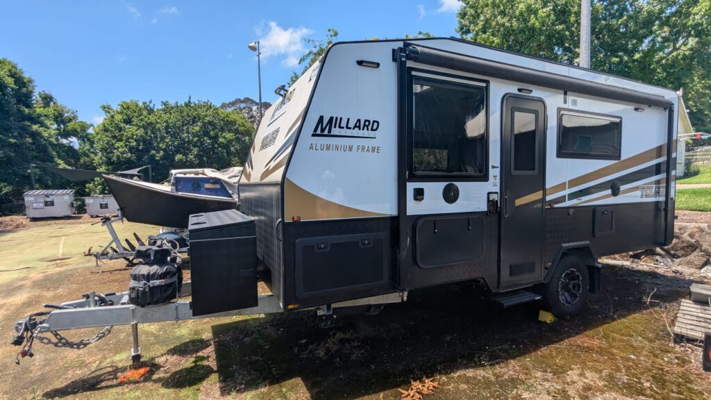 2023 Millard Toura | External Door Side | Find My Van | Caravan Broker | Caravan Sale Australia