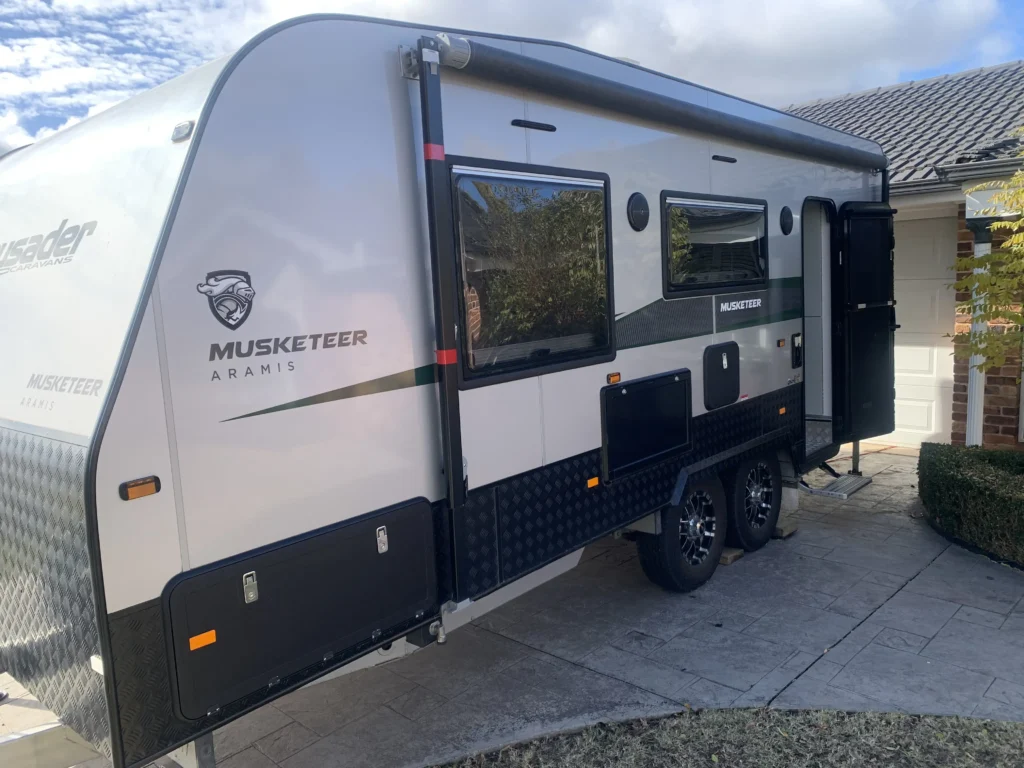 2020 Crusader Musketeer Aramis | External Door Side | Find My Van | Caravan Broker | Caravan Sale Australia