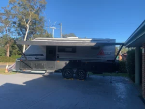 2020 New Age Road Owl Adventurer Triple Bunk | External with Awning | Find My Van | Caravan Broker | Caravan Sale Australia