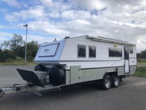 2010 Bushtracker Custom | External Door Side | Find My Van | Caravan Broker | Caravan for Sale Australia TAS