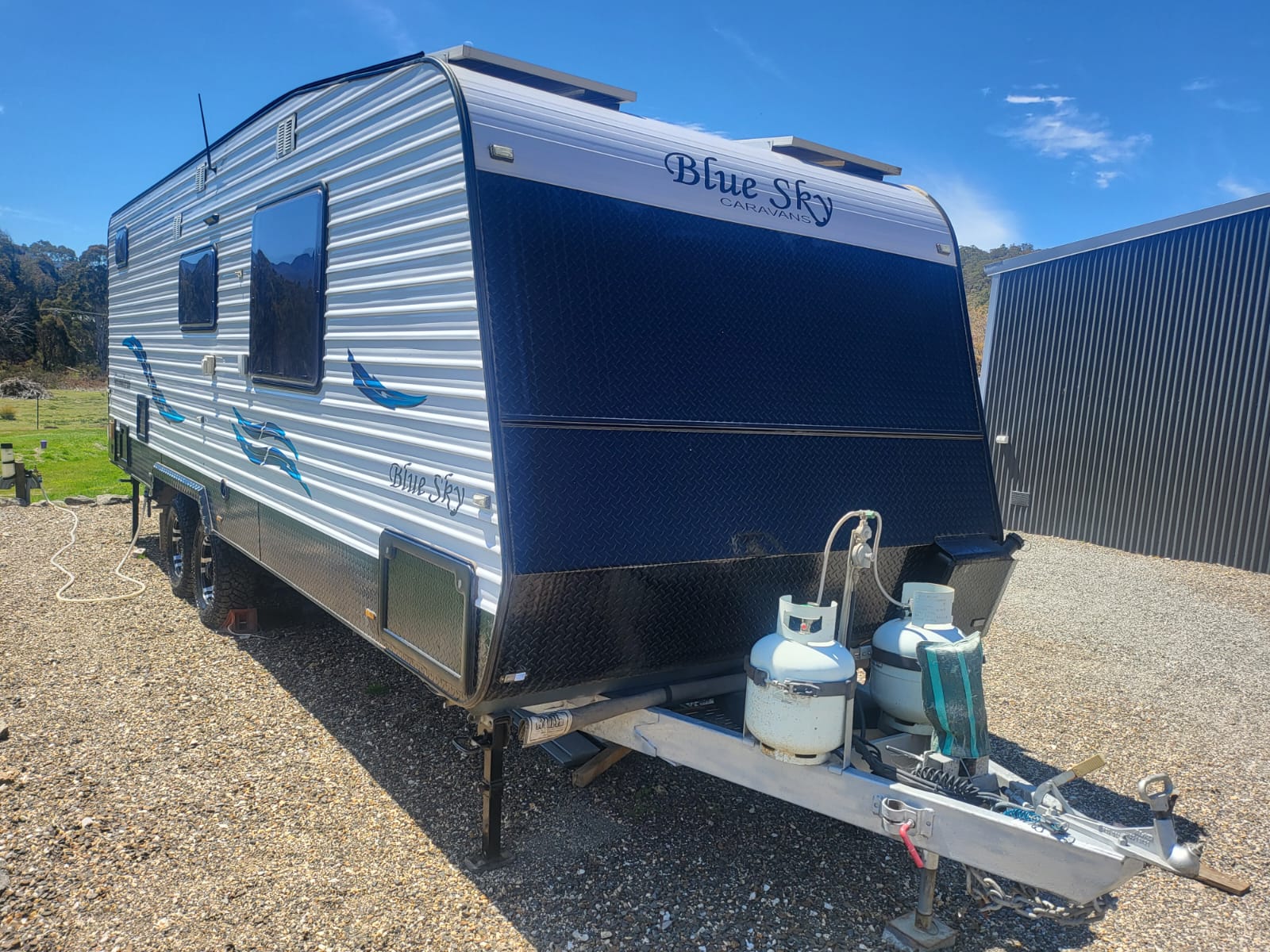 2019 Blue Sky Grandeur | Front | Find My Van | Caravan Broker | Caravan for Sale TAS Australia