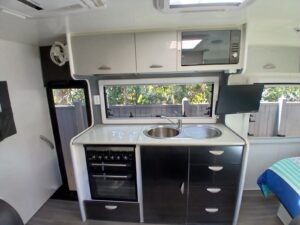2019 Sunseeker Mirage Sport | Kitchen Oven | Find My Van | Caravan Broker | Caravan for Sale QLD Australia