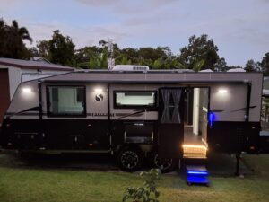 2019 Supreme Executive | External Door Side | Find My Van | Caravan Broker | Caravan for Sale QLD Australia