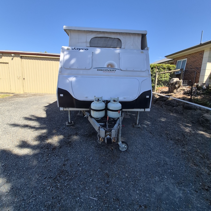 2013 Jayco Discovery Outback | External Front | Find My Van | Caravan Broker | Caravan for Sale in NSW Australia