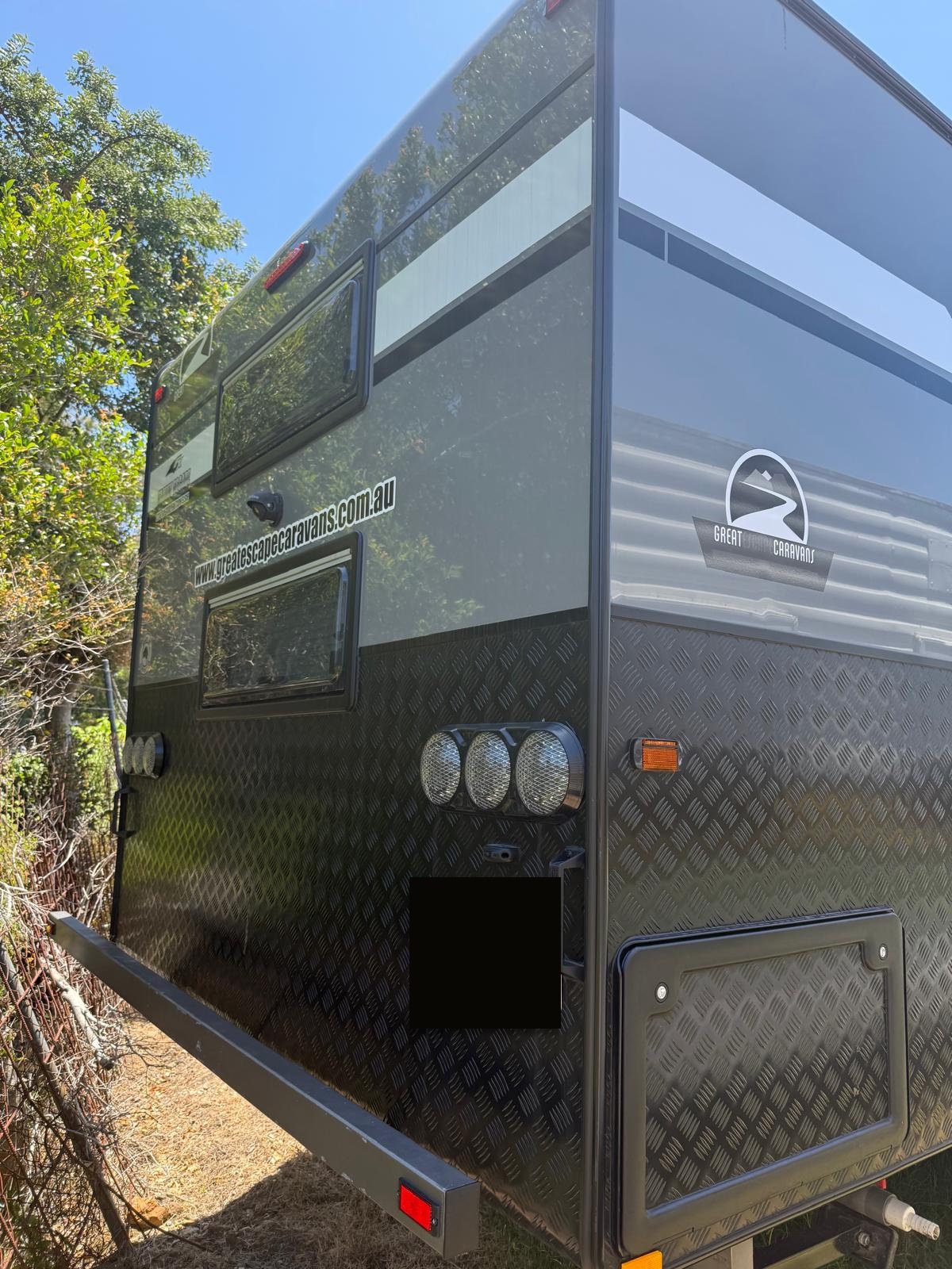 2023 Great Escape Family Escape Limited Edition | External Back | Find My Van | Caravan Broker | Caravan for Sale in QLD Australia