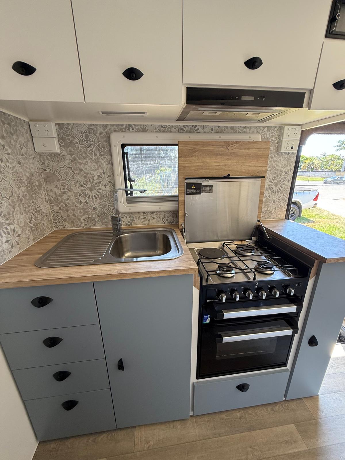 2023 Great Escape Family Escape Limited Edition | Kitchen | Find My Van | Caravan Broker | Caravan for Sale in QLD Australia