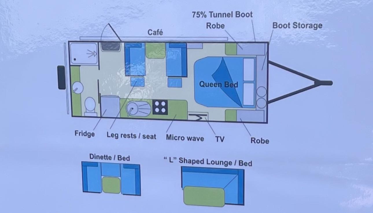2023 Willow Conifer 628 | Floor Plan | Find My Van | Caravan Broker | Caravan for Sale in VIC Australia