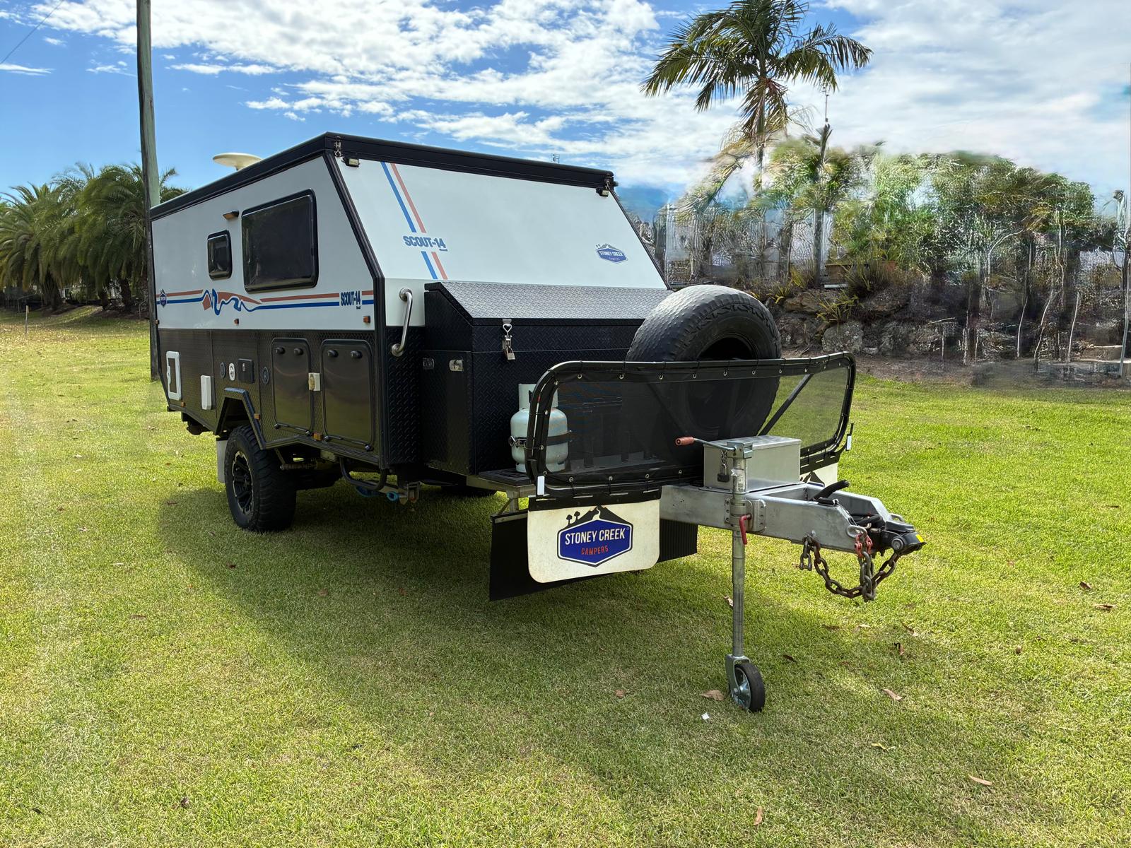 2021 Stoney Creek Scout 14 Gen 2 | External Side View | Find My Van | Caravan Broker | Caravan for Sale in QLD Australia