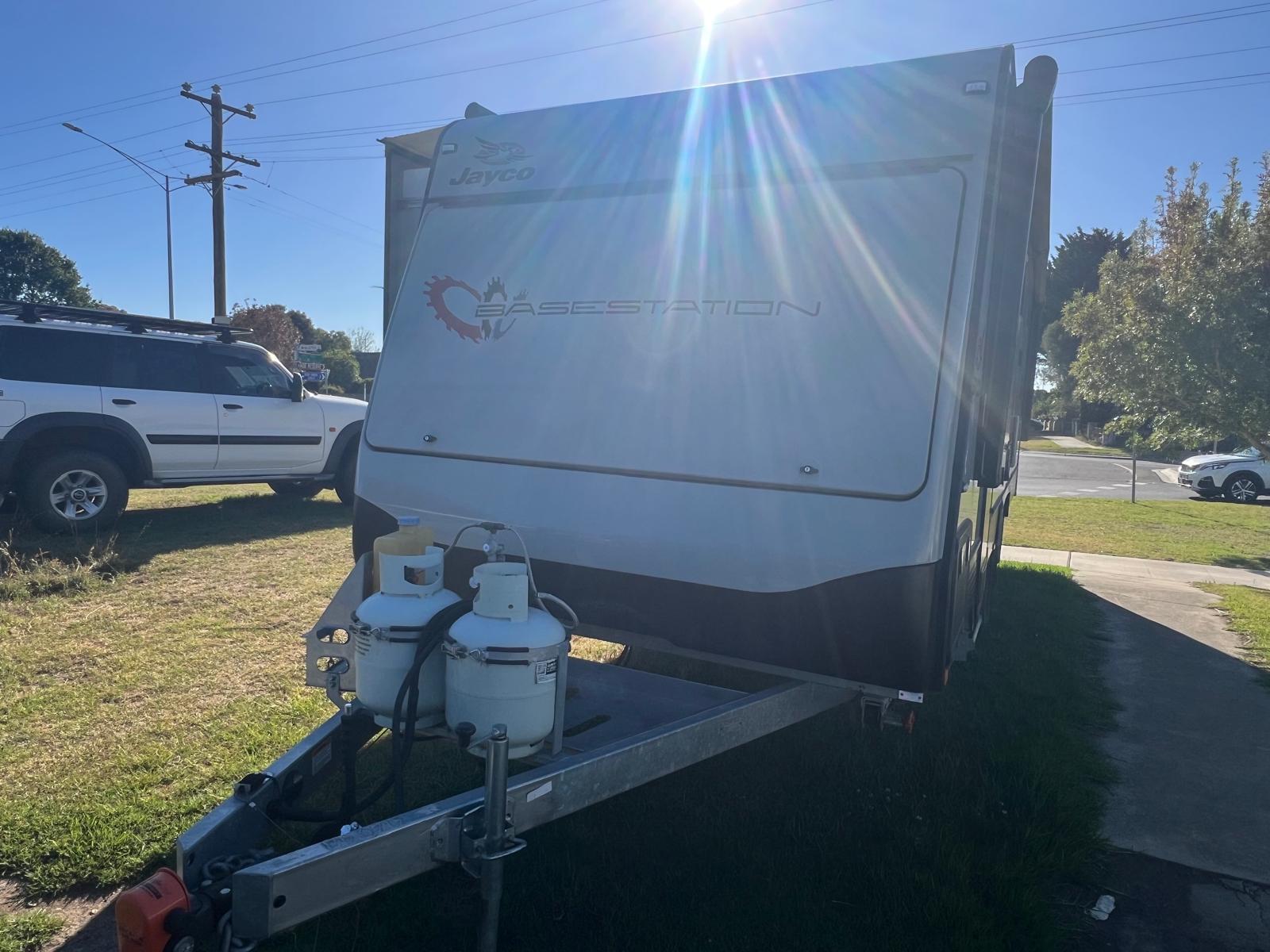 2023 Jayco Base Station | External Front 2 | Find My Van | Caravan Broker | Caravan for sale VIC Australia