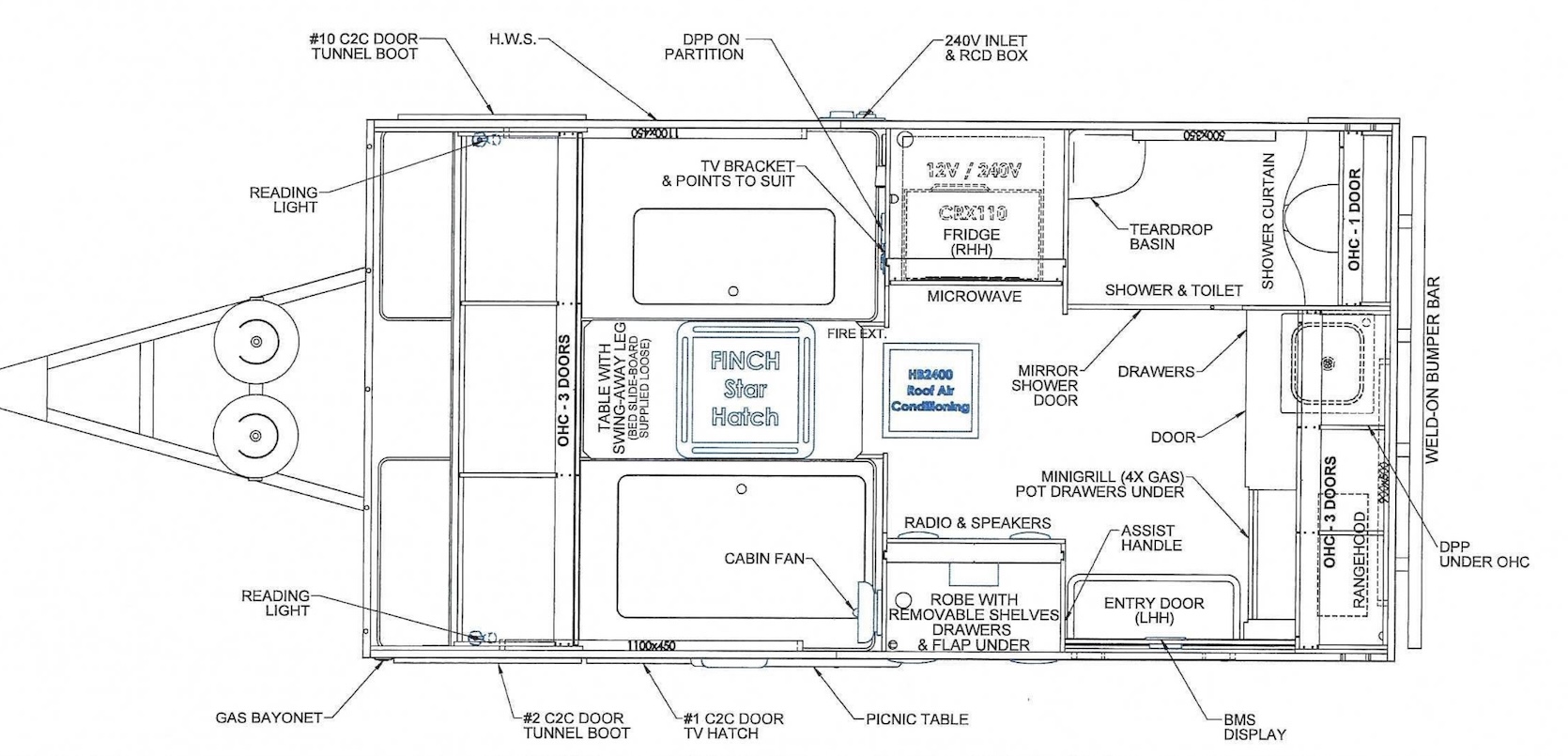 2024 Crusader Esperance CRV | Floor Plan | Find My Van | Caravan Broker | Caravan for sale in VIC Australia