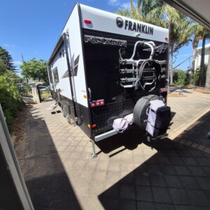 2023 Franklin Razor Triple Bunk | External Back 3 | Find My Van | Caravan Broker | Caravan for Sale in SA Australia