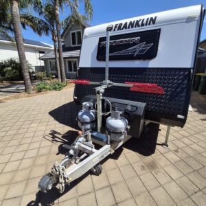 2023 Franklin Razor Triple Bunk | External Front | Find My Van | Caravan Broker | Caravan for Sale in SA Australia