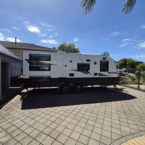2023 Franklin Razor Triple Bunk | External Side 2 | Find My Van | Caravan Broker | Caravan for Sale in SA Australia