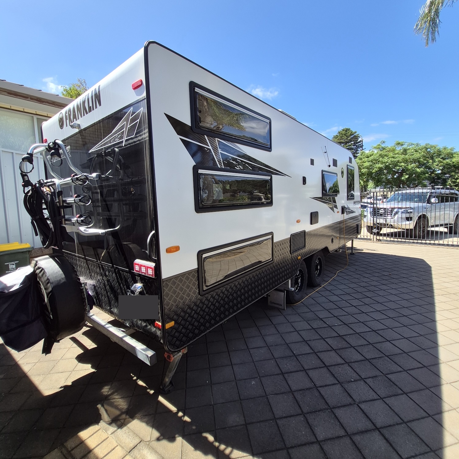 2023 Franklin Razor Triple Bunk | External Side Back | Find My Van | Caravan Broker | Caravan for Sale in SA Australia