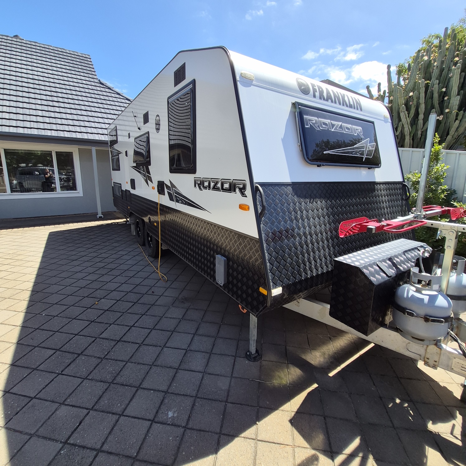 2023 Franklin Razor Triple Bunk | External Side | Find My Van | Caravan Broker | Caravan for Sale in SA Australia