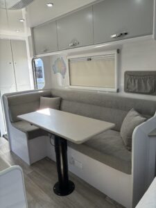 2025 Snowy River SRC 21 Find My Van Caravan Broker Caravan for Sale NSW Australia1 Lshaped lounge table up