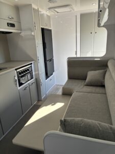 2025 Snowy River SRC 21 Find My Van Caravan Broker Caravan for Sale NSW Australia2 Lshaped lounge table down